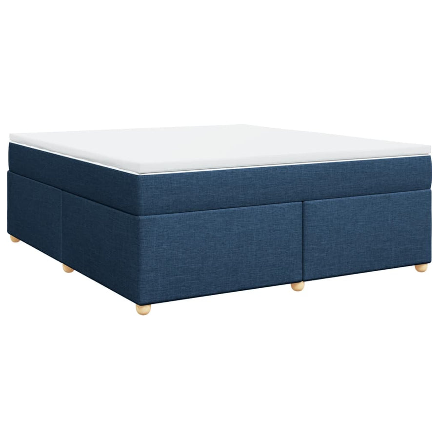 Boxspring met matras stof blauw 180x200 cm