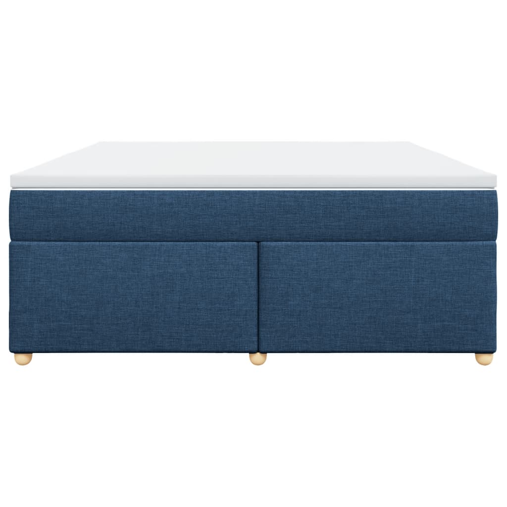 Boxspring met matras stof blauw 180x200 cm