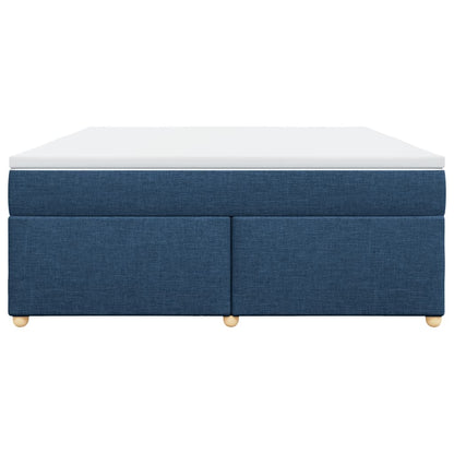Boxspring met matras stof blauw 180x200 cm