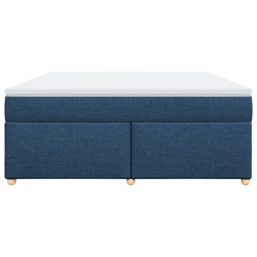 Boxspring met matras stof blauw 180x200 cm