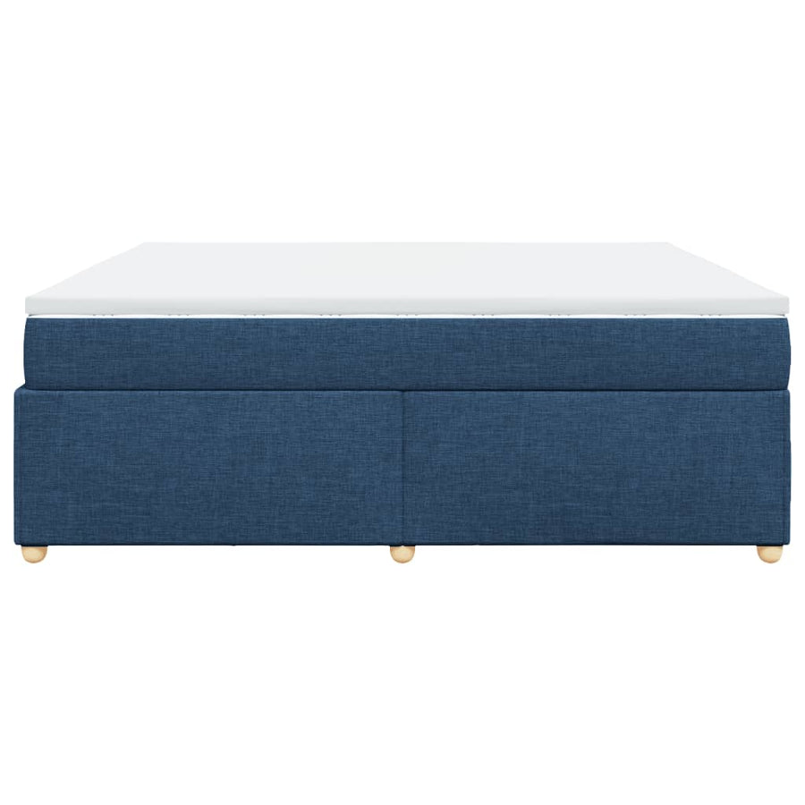 Boxspring met matras stof blauw 180x200 cm