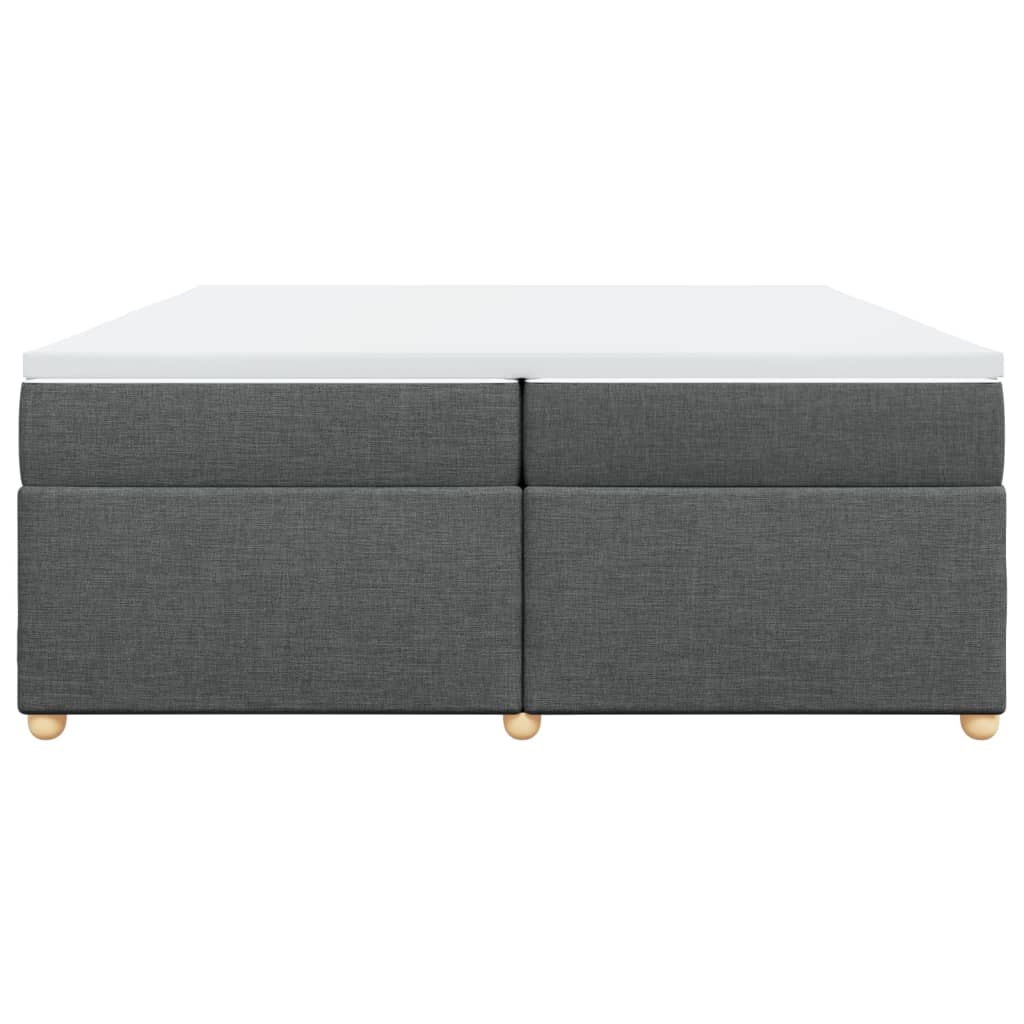 Boxspring met matras stof donkergrijs 200x200 cm