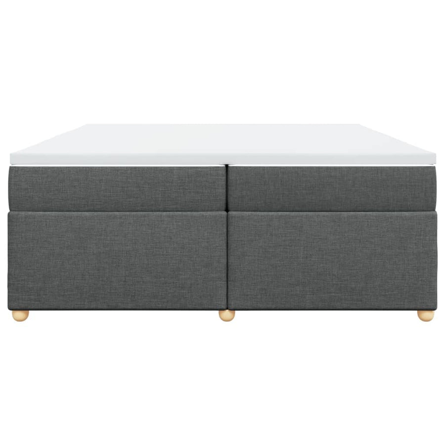 Boxspring met matras stof donkergrijs 200x200 cm