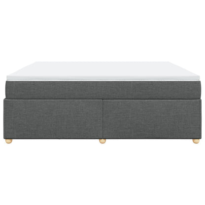 Boxspring met matras stof donkergrijs 200x200 cm