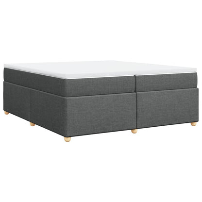 Boxspring met matras stof donkergrijs 200x200 cm