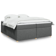 Boxspring met matras 200x200 cm donkergrijs