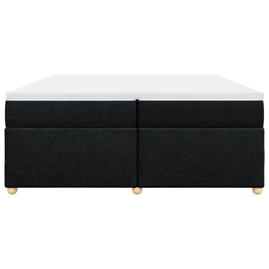 Boxspring met matras stof zwart 200x200 cm