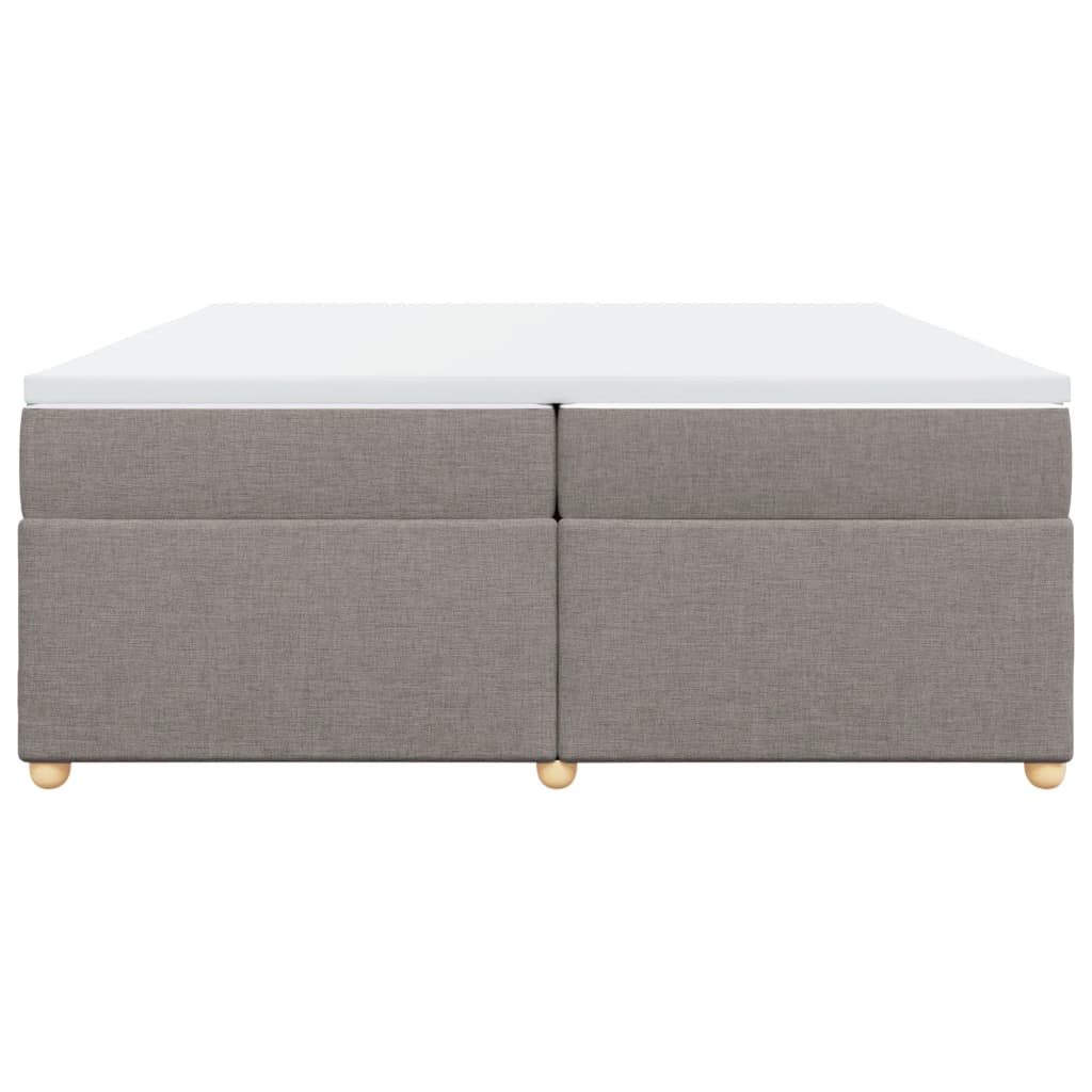 Boxspring met matras stof taupe 200x200 cm