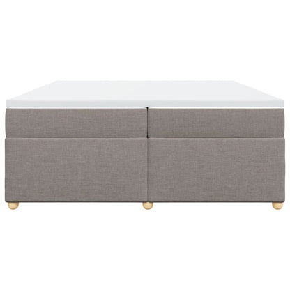 Boxspring met matras stof taupe 200x200 cm