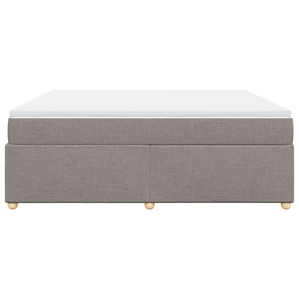 Boxspring met matras stof taupe 200x200 cm
