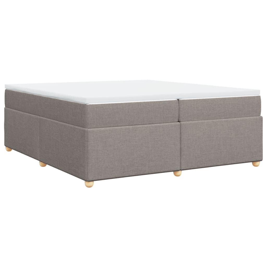 Boxspring met matras stof taupe 200x200 cm
