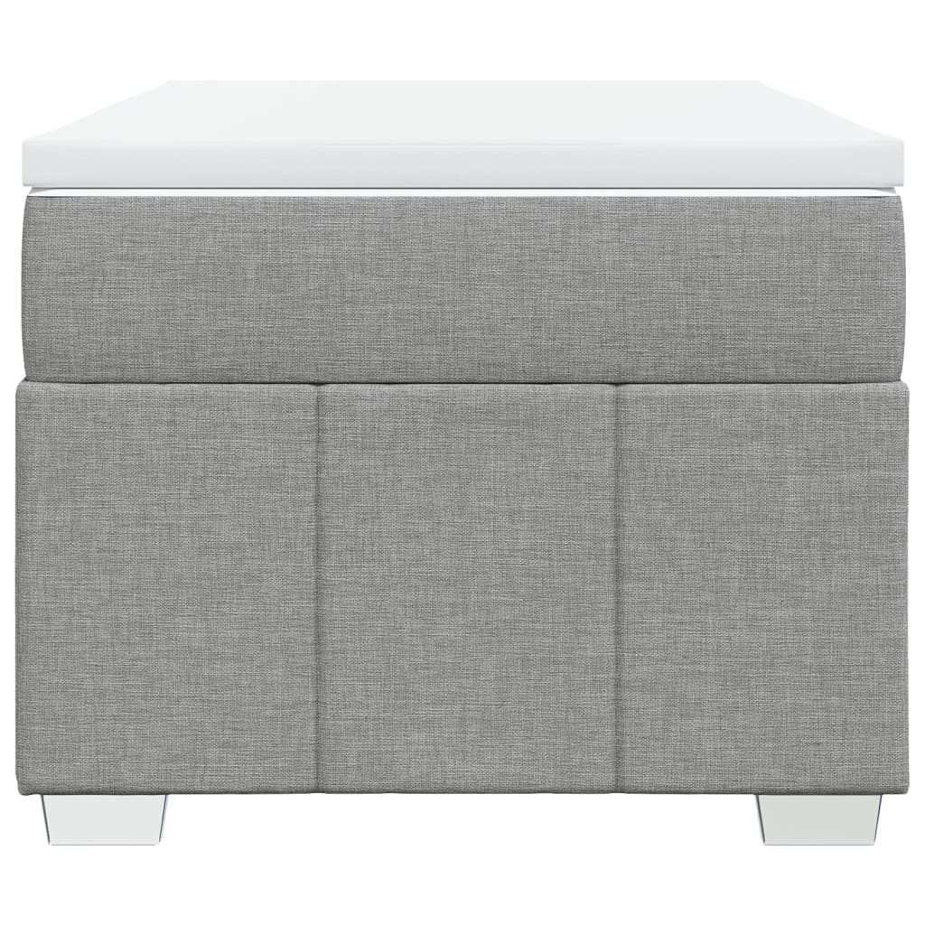 Boxspring met matras stof lichtgrijs 80x200 cm