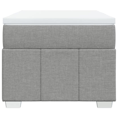 Boxspring met matras stof lichtgrijs 80x200 cm