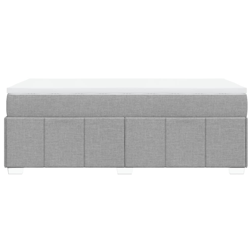 Boxspring met matras stof lichtgrijs 80x200 cm