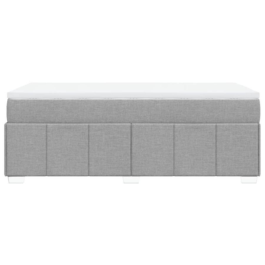 Boxspring met matras stof lichtgrijs 80x200 cm