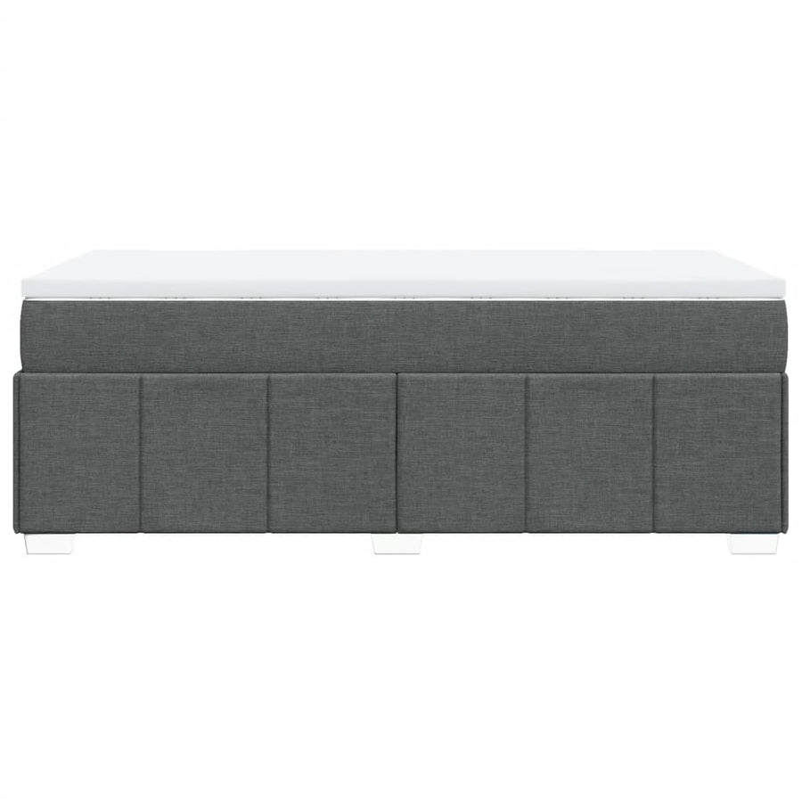 Boxspring met matras stof donkergrijs 80x200 cm