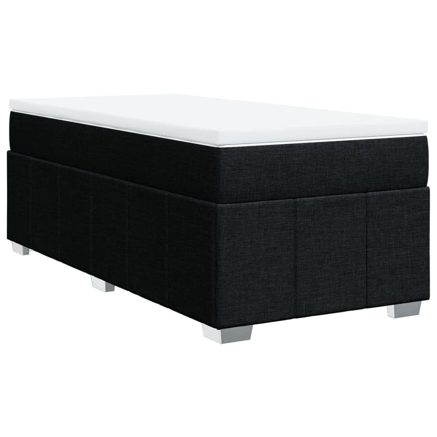Boxspring met matras stof zwart 80x200 cm