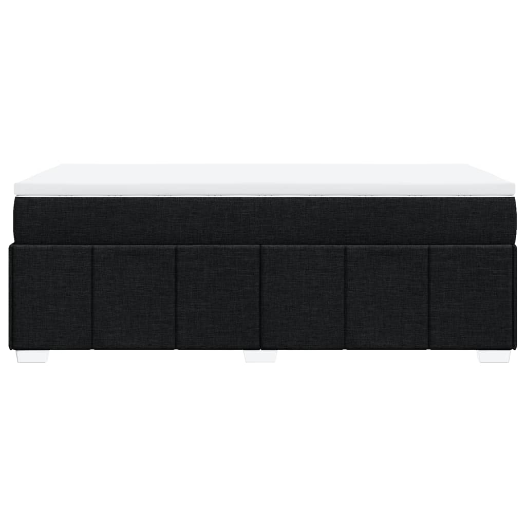 Boxspring met matras stof zwart 80x200 cm