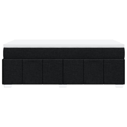 Boxspring met matras stof zwart 80x200 cm