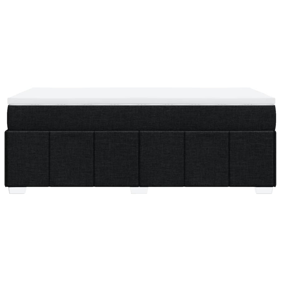 Boxspring met matras stof zwart 80x200 cm