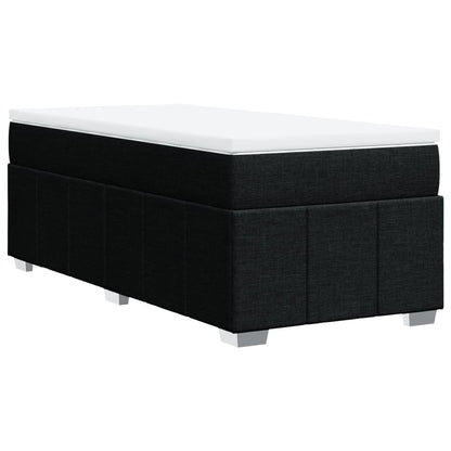 Boxspring met matras stof zwart 80x200 cm