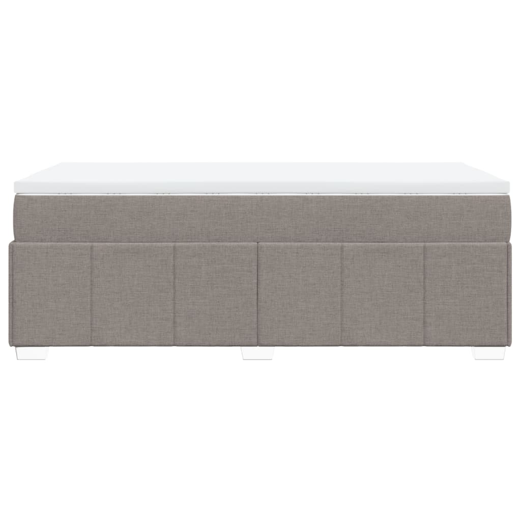 Boxspring met matras stof taupe 80x200 cm