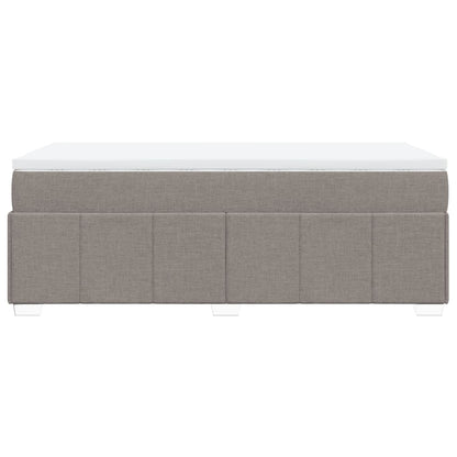 Boxspring met matras stof taupe 80x200 cm