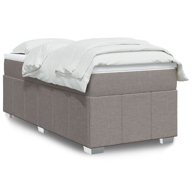 Boxspring met matras stof taupe 80x200 cm