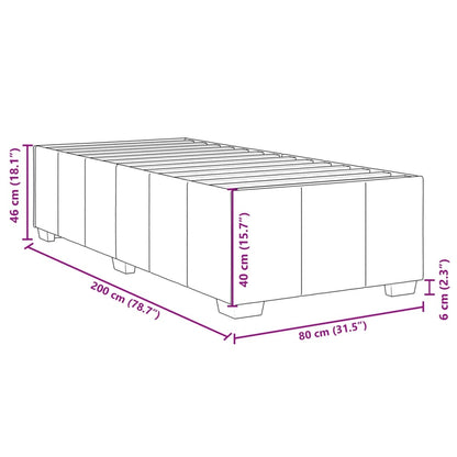 Boxspring met matras stof crèmekleurig 80x200 cm