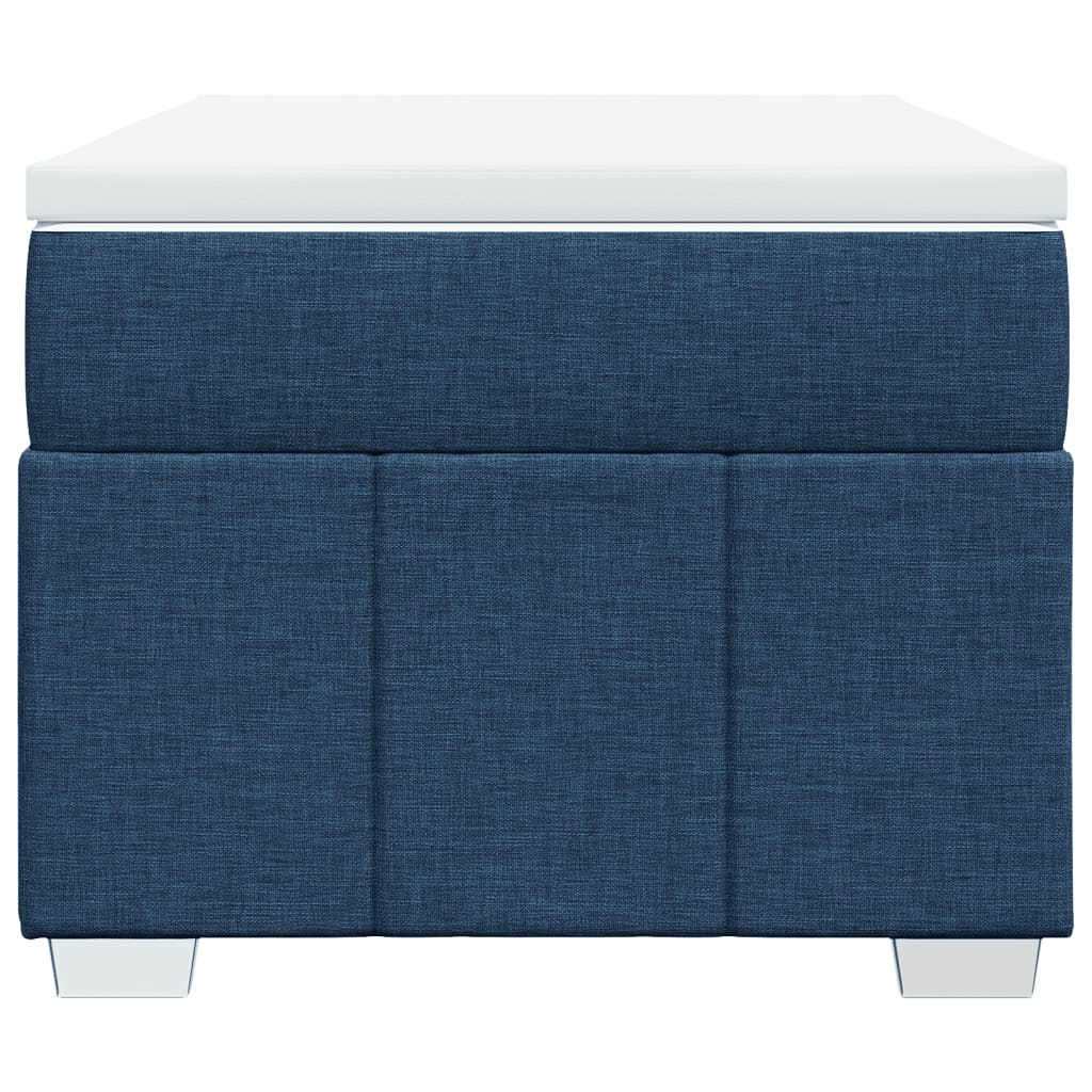 Boxspring met matras stof blauw 80x200 cm
