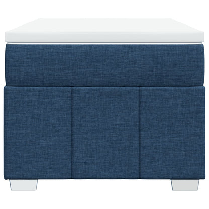 Boxspring met matras stof blauw 80x200 cm