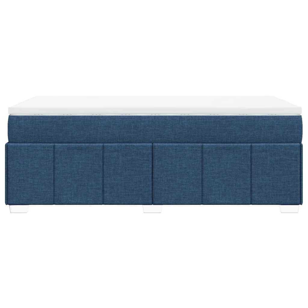 Boxspring met matras stof blauw 80x200 cm