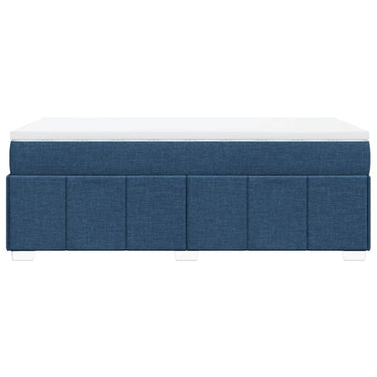 Boxspring met matras stof blauw 80x200 cm