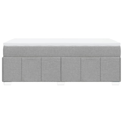 Boxspring met matras stof lichtgrijs 90x190 cm
