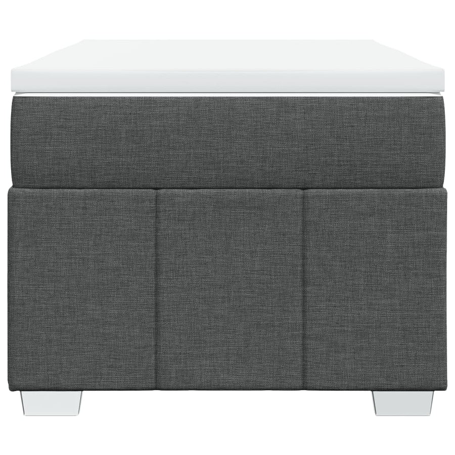 Boxspring met matras stof donkergrijs 90x190 cm