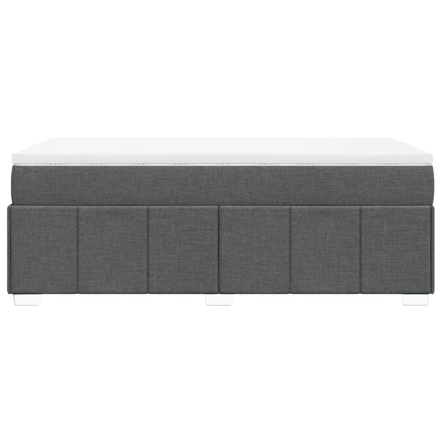 Boxspring met matras stof donkergrijs 90x190 cm
