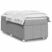 Boxspring met matras 100x200 cm grijs stof