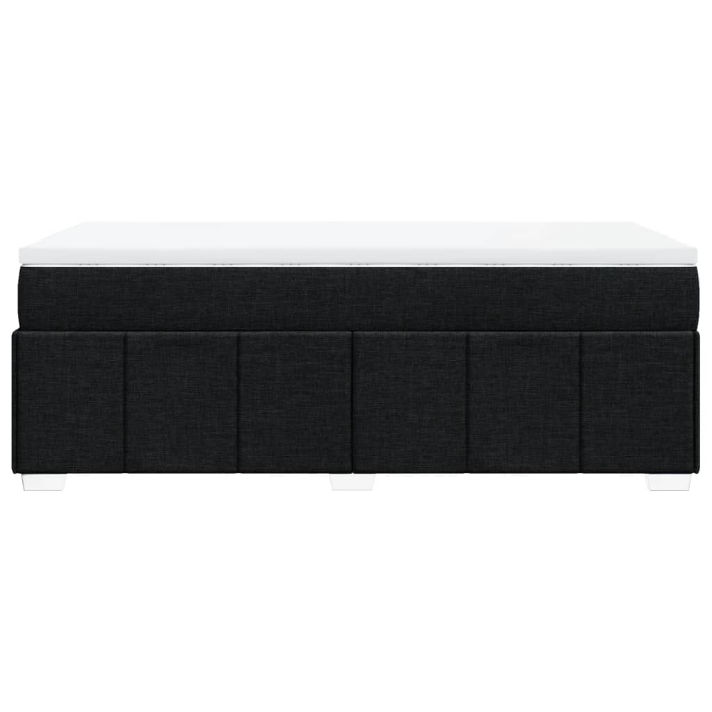 Boxspring met matras stof zwart 100x200 cm