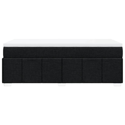 Boxspring met matras stof zwart 100x200 cm