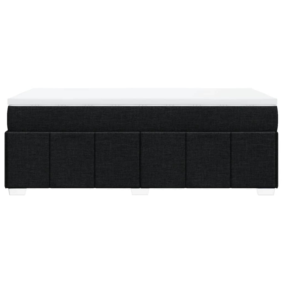 Boxspring met matras stof zwart 100x200 cm