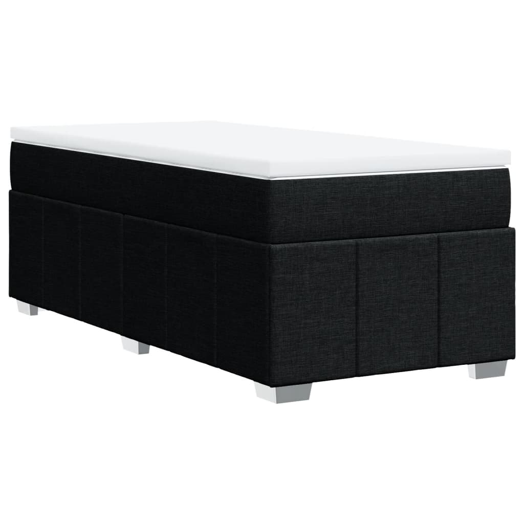 Boxspring met matras stof zwart 100x200 cm