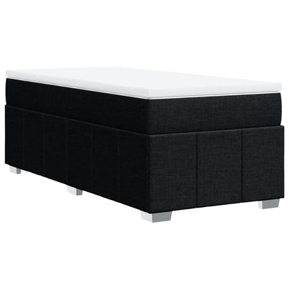 Boxspring met matras stof zwart 100x200 cm