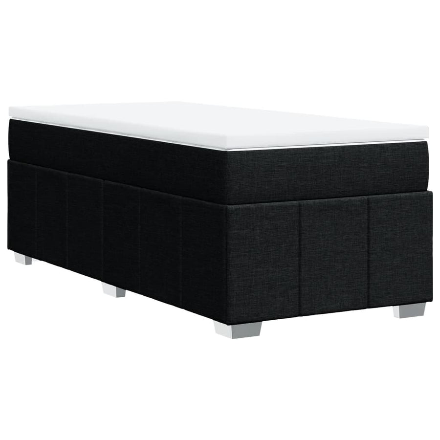 Boxspring met matras stof zwart 100x200 cm