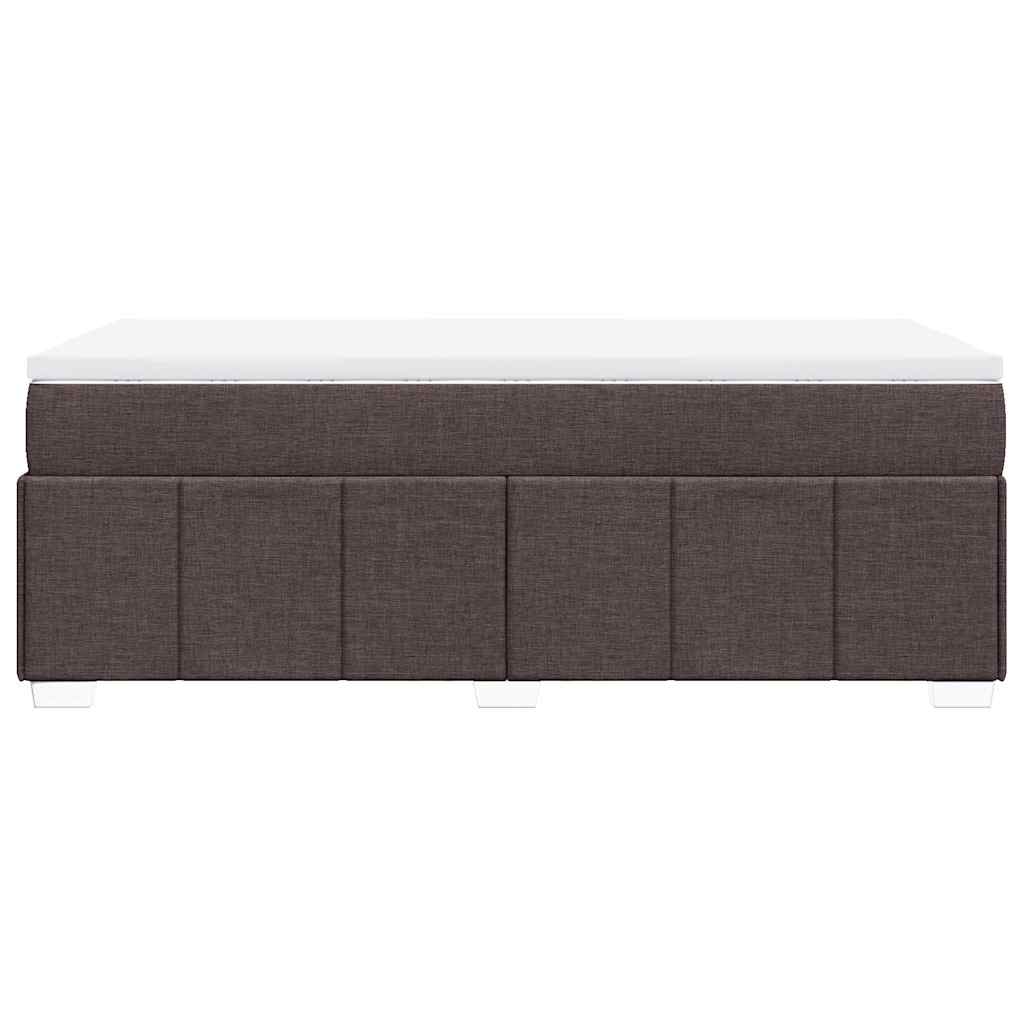 Boxspring met matras stof donkerbruin 100x200 cm