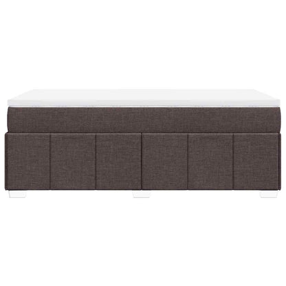 Boxspring met matras stof donkerbruin 100x200 cm