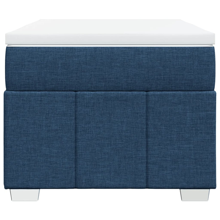 Boxspring met matras stof blauw 100x200 cm