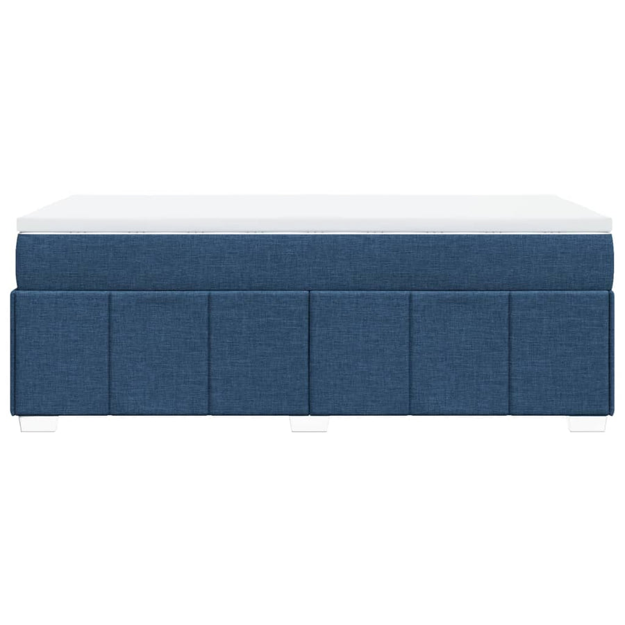 Boxspring met matras stof blauw 100x200 cm