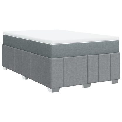 Boxspring met matras stof lichtgrijs 120x190 cm