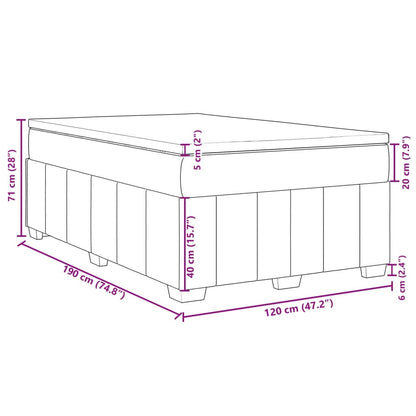 Boxspring met matras stof lichtgrijs 120x190 cm