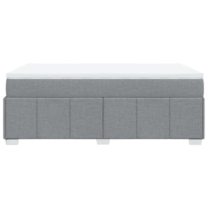 Boxspring met matras stof lichtgrijs 120x190 cm